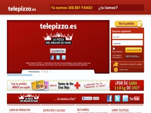 Página de Inicio de Telepizza