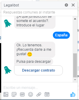 Legalibot en funcionamiento