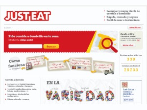 Pgina de inicio de Just-Eat