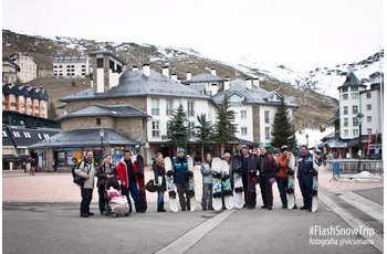 El equipo #FlashSnowTrip en Sierra Nevada