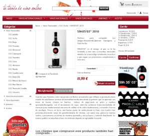 Ficha de producto Tu Tienda de Vino Online
