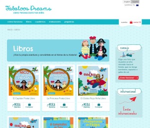 Listado de productos en la tienda online de Fabuloos Dreams