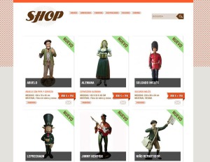 Listado de productos con precio en la web de El Taller de Piero