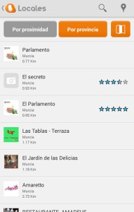 qlikBar - Pantalla de la App para móviles