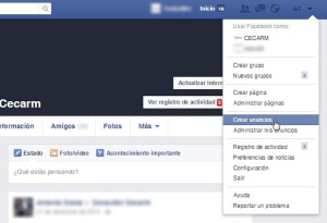 Crear anuncios en Facebook