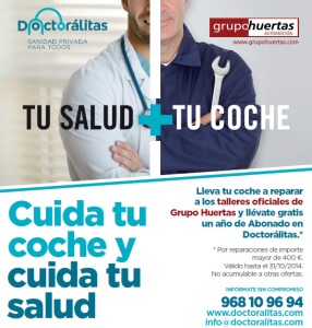 Ejemplo de material publicitario de Doctorálitas