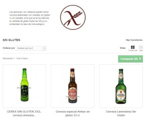 Sección dedicada a cervezas especiales