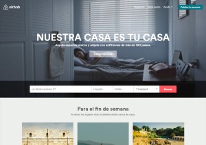 Página de inicio de airbnb.es
