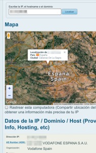Geolocalizacin errnea de una IP en Murcia