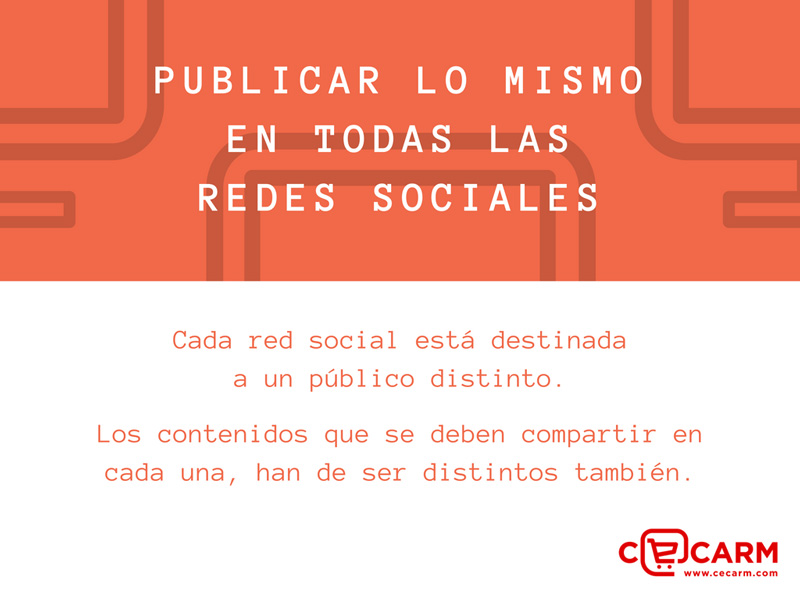 Publicar lo mismo en todas las redes sociales