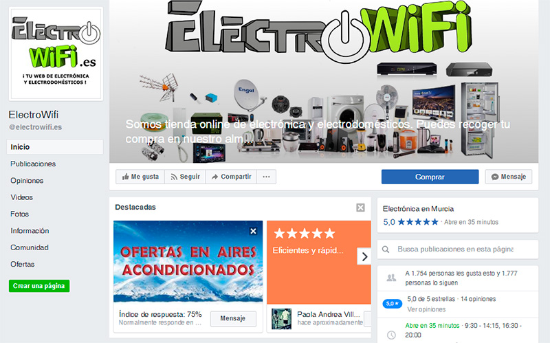 Facebook de ElectroWifi.es