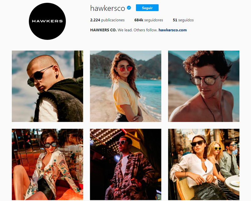 Perfil de Instagram de Hawkers